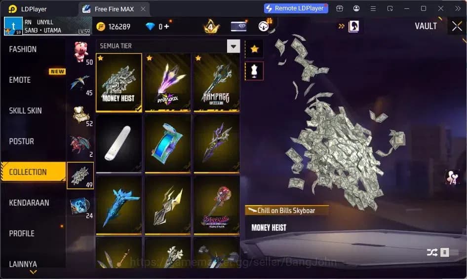 Free Fire Accounts Indonesia | Vault 218| EVO-M1014 DRACO| EVO-XM8 DE image 5