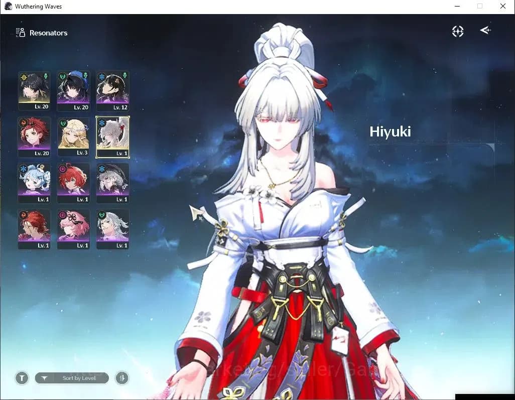 Wuthering Waves Accounts SEA|UL 20|2 Limited| Hiyuki, Cartethyia |Data Bank image 2