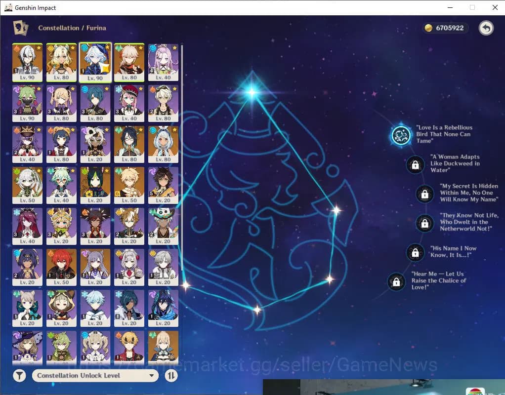 Genshin Impact Accounts ASIA|AR 55|7Limited+3(*5Weapon)| (Arlecc C1+Sign,F image 5