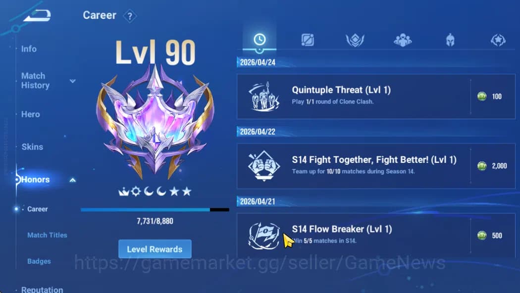 Honor of Kings Accounts Hero 111 Skin 86|2 Legend(Angela,Lam),Da Qiao(LNY2 image 7