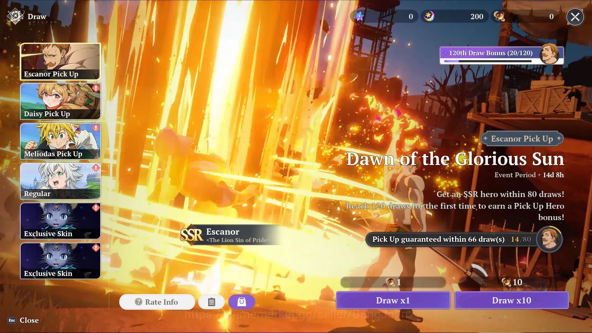 The Seven Deadly Sins: Origin Accounts EU Fresh Starter Lv2 WL1 | 4SSR Escanor + Mannie + image 2