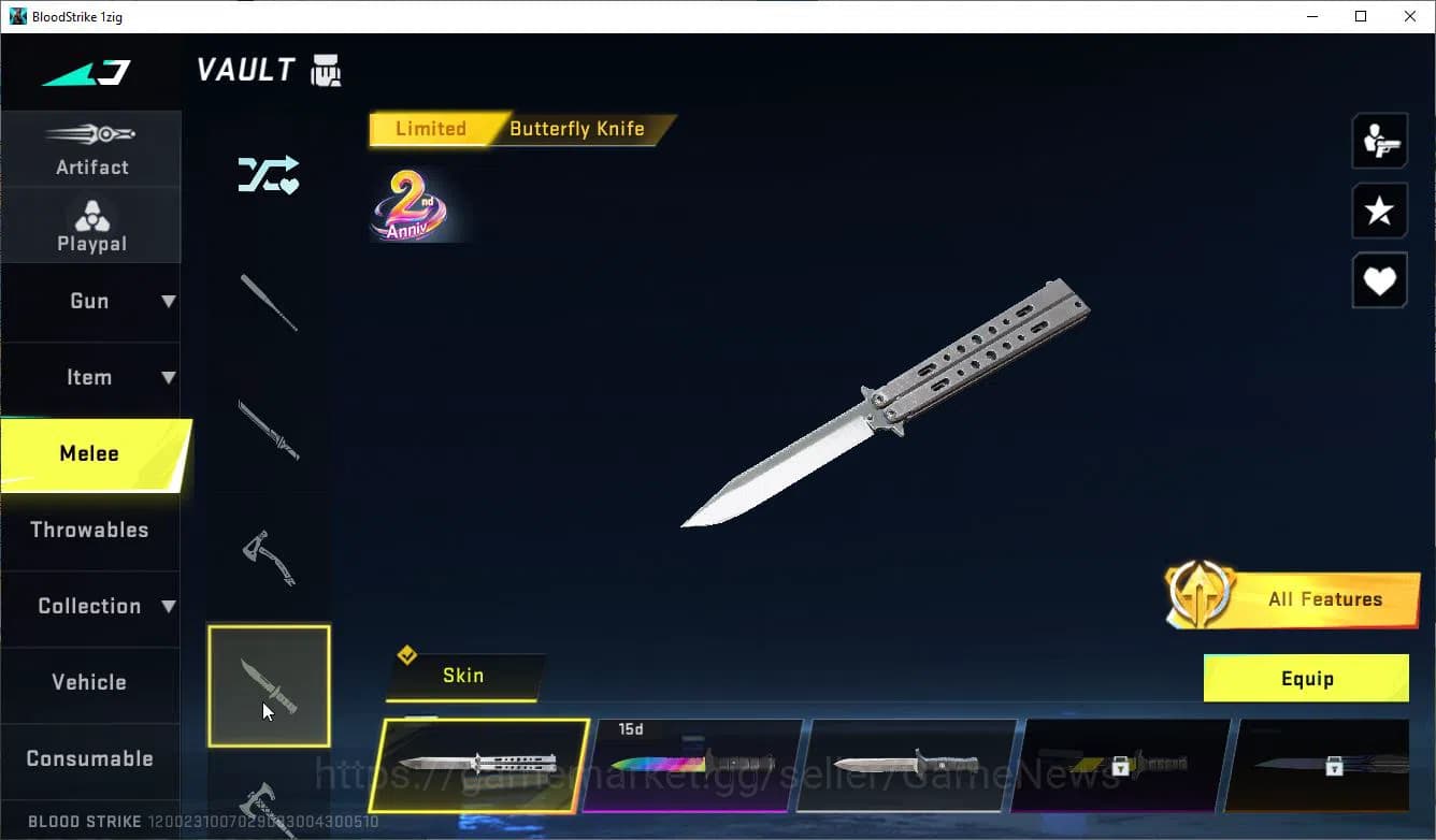 Blood Strike Accounts ASIA|ETERNAL Lv2 M4A1+Melee OneHandedAxe,Collab 7D image 14