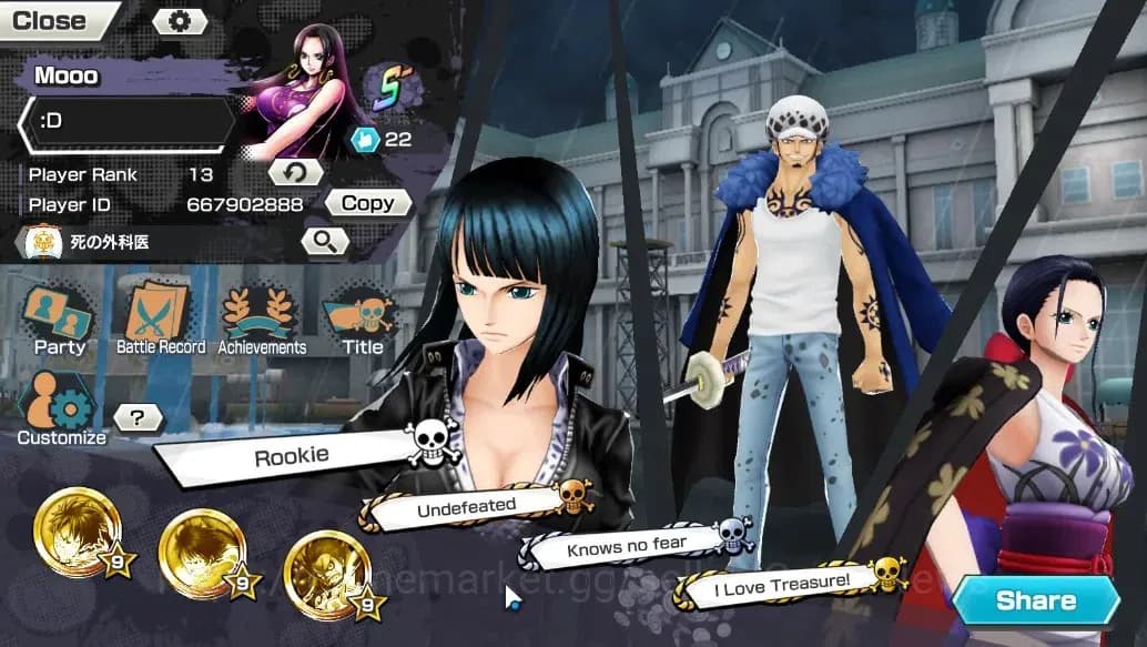 One Piece Bounty Rush Accounts Global |4 EX | GP Edward Newgate, TSC Kaido, WI Tr image 2