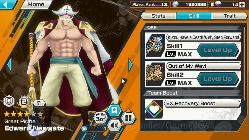 One Piece Bounty Rush Accounts Global |4 EX | GP Edward Newgate, TSC Kaido, WI Tr image 6