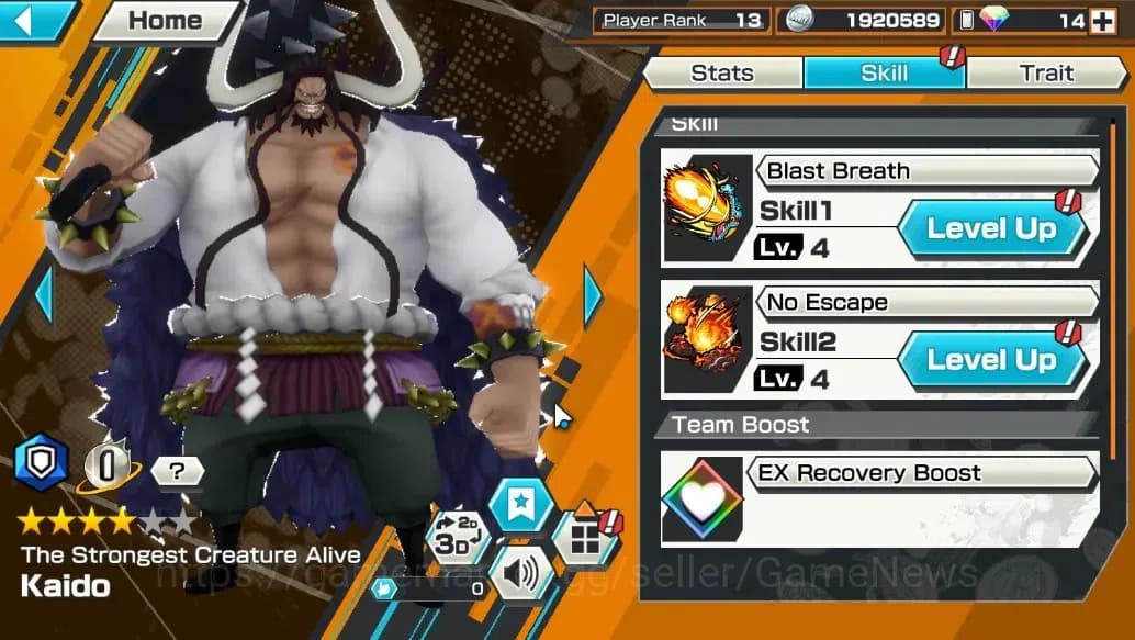 One Piece Bounty Rush Accounts Global |4 EX | GP Edward Newgate, TSC Kaido, WI Tr image 9