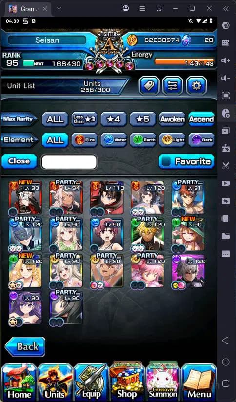 Grand Summoners Accounts Global |Ascend 17| Shirou Emiya TW, Fen TW, Summer image 9