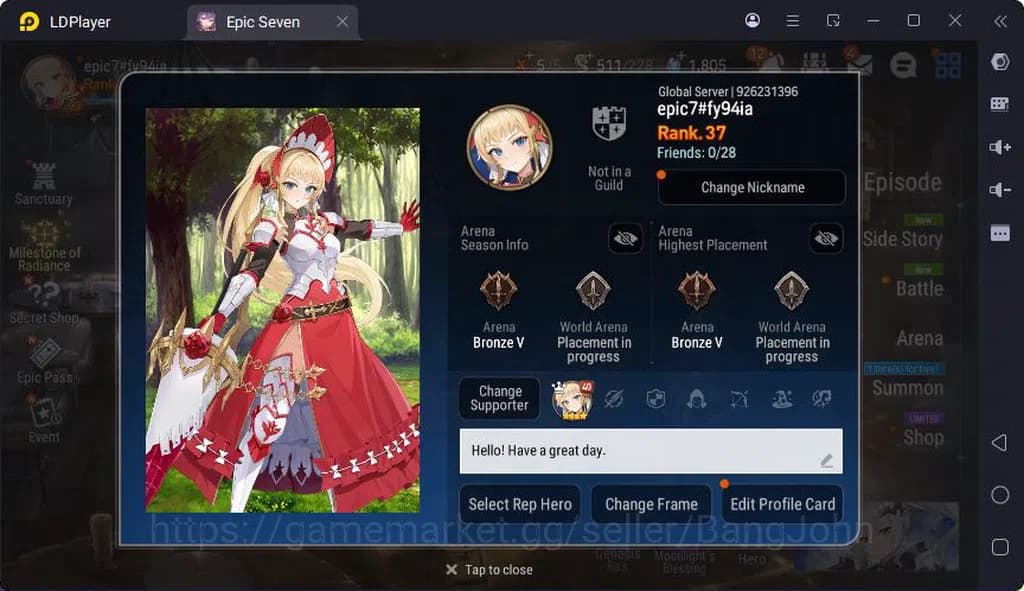 Epic Seven Accounts Global Unverif | 6ML | (Landy,Tieria,Brieg,Artist image 1