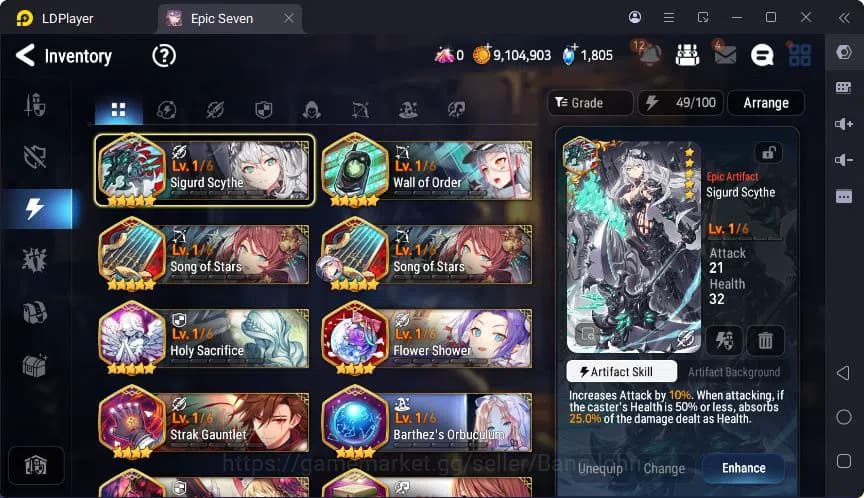 Epic Seven Accounts Global Unverif | 6ML | (Landy,Tieria,Brieg,Artist image 10