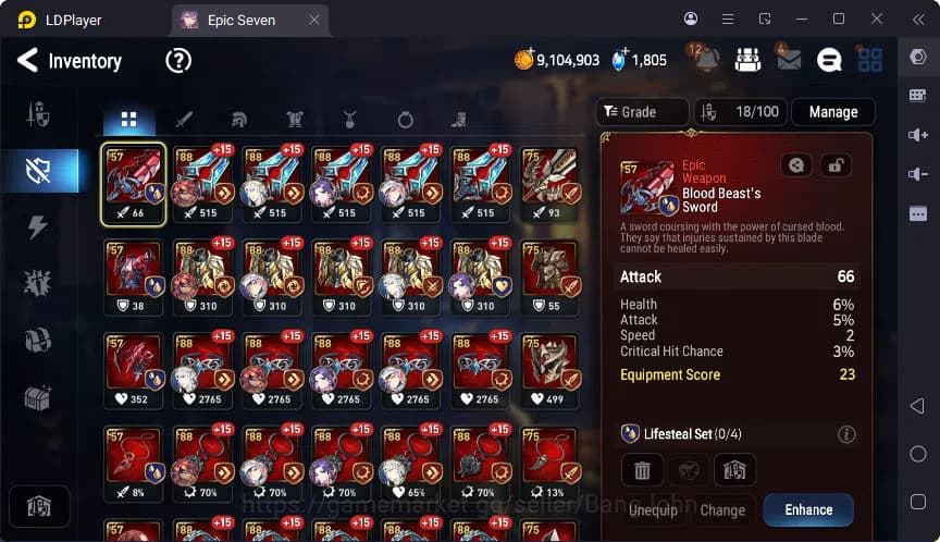 Epic Seven Accounts Global Unverif | 6ML | (Landy,Tieria,Brieg,Artist image 11