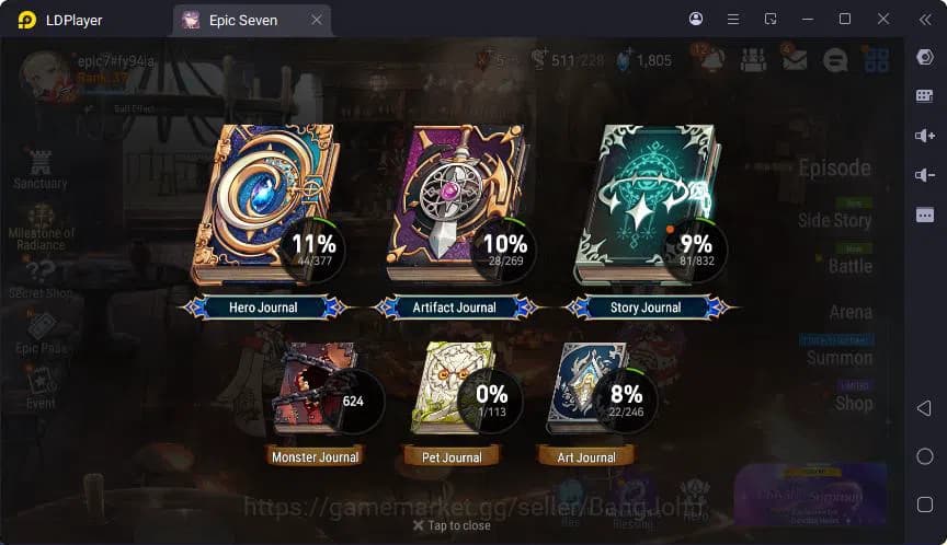 Epic Seven Accounts Global Unverif | 6ML | (Landy,Tieria,Brieg,Artist image 18