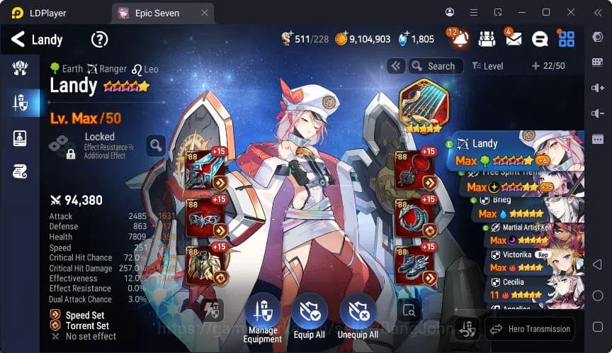 Epic Seven Accounts Global Unverif | 6ML | (Landy,Tieria,Brieg,Artist image 19