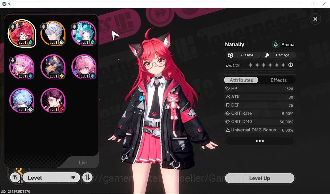 Neverness to Everness Accounts GLOBAL NA|HL 3|1 SSR Limited Nanally + Selector ON image 1