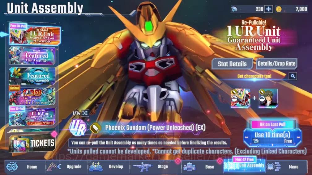 SD Gundam G Generation ETERNAL Accounts GLOBAL Rank 1, 230 DM, UR 12 unit, 8 char, 3 supp, image 6