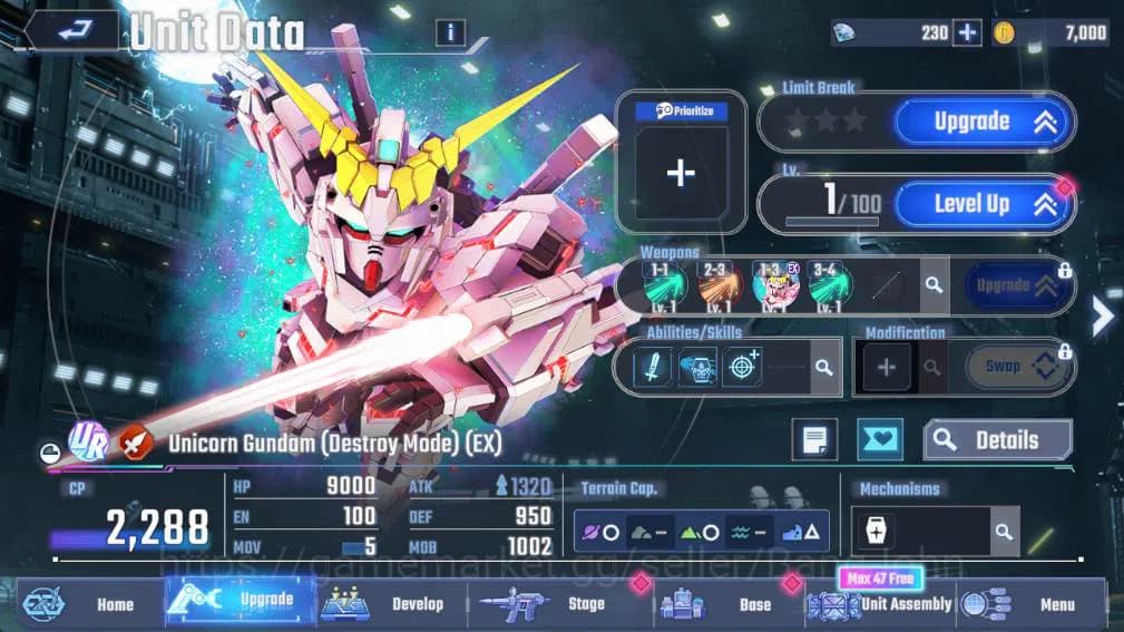 SD Gundam G Generation ETERNAL Accounts GLOBAL Rank 1, 230 DM, UR 12 unit, 8 char, 3 supp, image 8