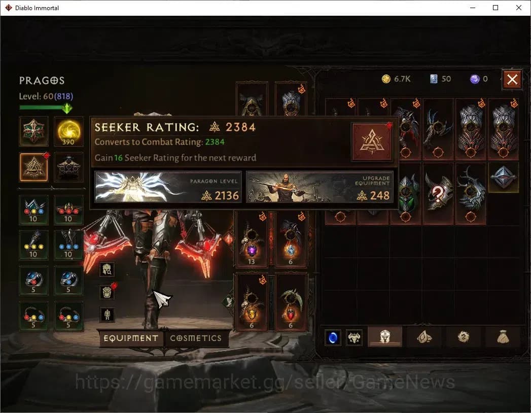 Diablo Immortal Accounts NA-Chain Of Honor |CS ON |Lv60(818) Demon Hunter | image 6