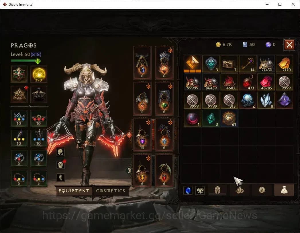 Diablo Immortal Accounts NA-Chain Of Honor |CS ON |Lv60(818) Demon Hunter | image 8