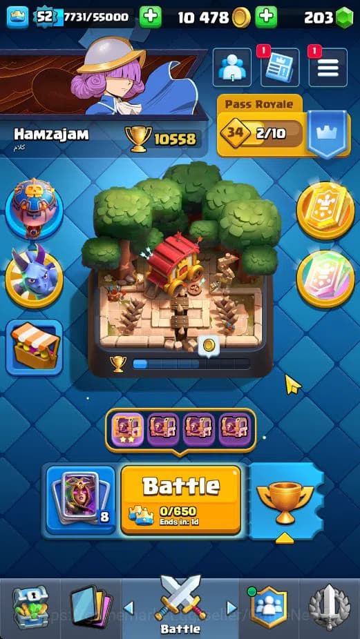 Clash Royale Accounts Lv 52|Trophy 10558|KTL 14|Limited Skin|Card 121|4 image 1