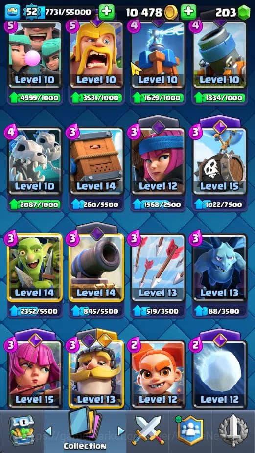 Clash Royale Accounts Lv 52|Trophy 10558|KTL 14|Limited Skin|Card 121|4 image 11