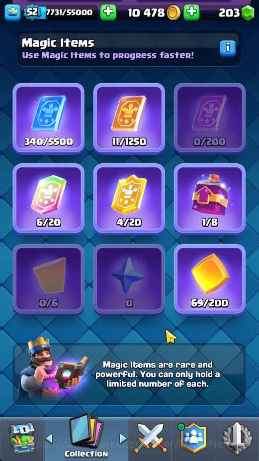 Clash Royale Accounts Lv 52|Trophy 10558|KTL 14|Limited Skin|Card 121|4 image 14