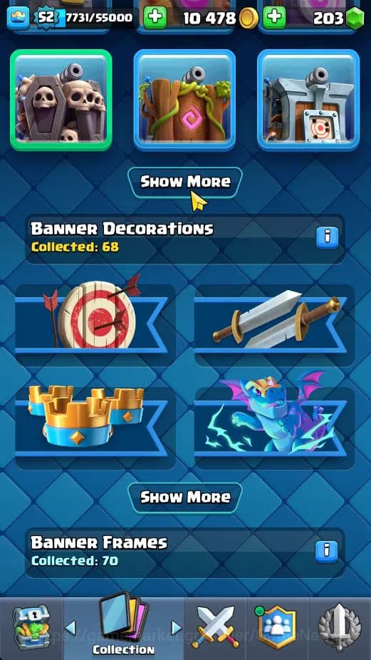 Clash Royale Accounts Lv 52|Trophy 10558|KTL 14|Limited Skin|Card 121|4 image 16