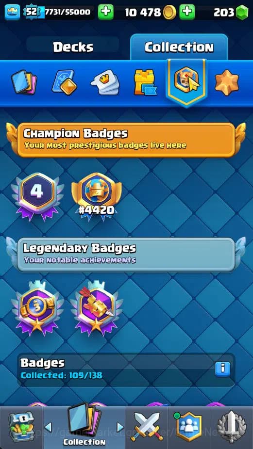 Clash Royale Accounts Lv 52|Trophy 10558|KTL 14|Limited Skin|Card 121|4 image 17