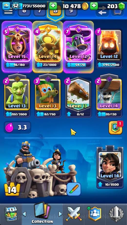 Clash Royale Accounts Lv 52|Trophy 10558|KTL 14|Limited Skin|Card 121|4 image 3
