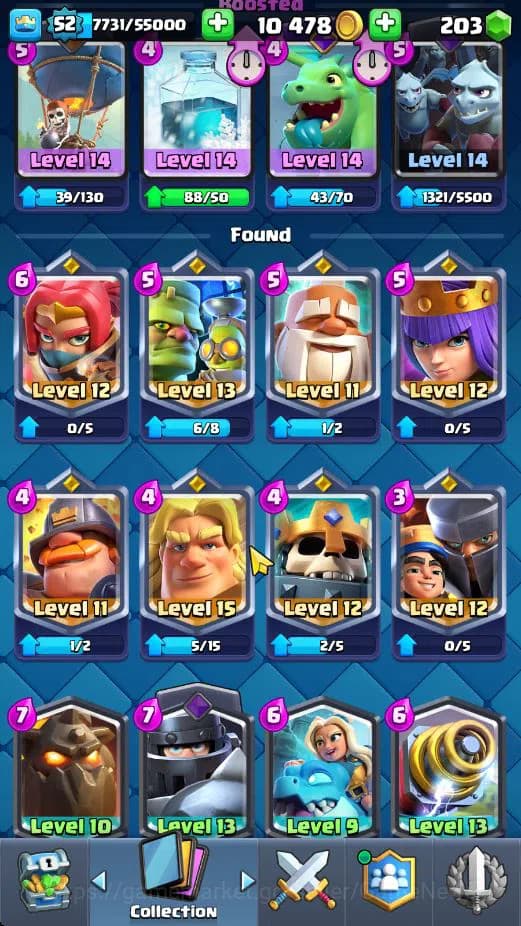 Clash Royale Accounts Lv 52|Trophy 10558|KTL 14|Limited Skin|Card 121|4 image 5