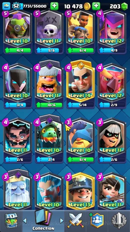 Clash Royale Accounts Lv 52|Trophy 10558|KTL 14|Limited Skin|Card 121|4 image 6