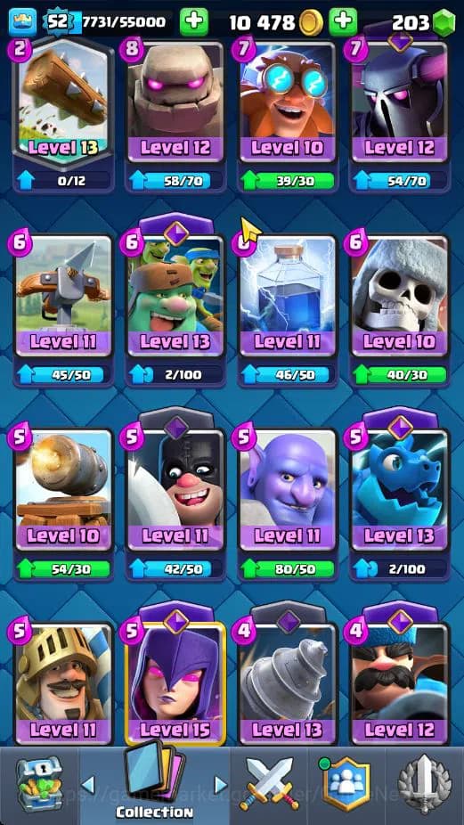Clash Royale Accounts Lv 52|Trophy 10558|KTL 14|Limited Skin|Card 121|4 image 7