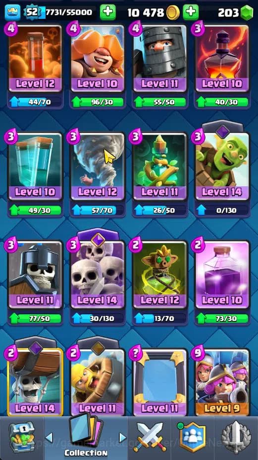 Clash Royale Accounts Lv 52|Trophy 10558|KTL 14|Limited Skin|Card 121|4 image 8