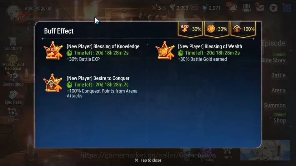 Epic Seven Accounts GLOBAL|UnVerif|6 ML(Salome,Fallen Cecilia,BW Iseri image 2