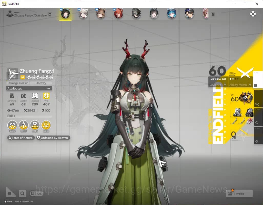 Arknights: Endfield Accounts ASIA|Lv45|6SSR(3Limited)+7(*6WP)|ZhuangFangyi,Gilb image 3