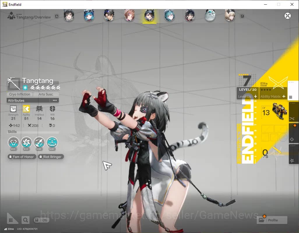 Arknights: Endfield Accounts ASIA|Lv45|6SSR(3Limited)+7(*6WP)|ZhuangFangyi,Gilb image 5