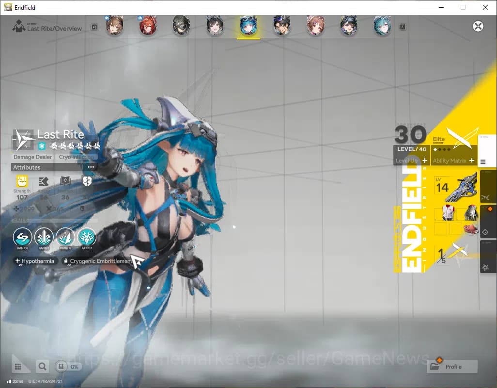 Arknights: Endfield Accounts ASIA|Lv45|6SSR(3Limited)+7(*6WP)|ZhuangFangyi,Gilb image 7