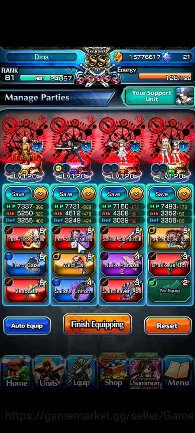 Grand Summoners Accounts Global|Rank 81|20 Ascend+4 TW|[Roy,Saitama,Kamijo, image 3