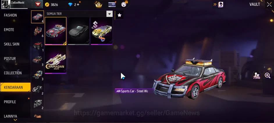 Free Fire Accounts Indonesia|M1887 Mamba GNAW|Parafal Lore Cyclone Lv image 4