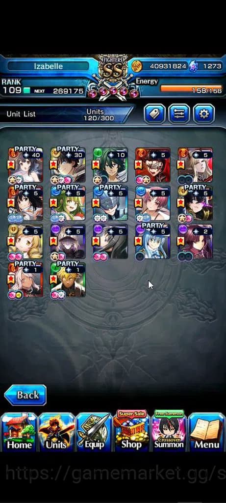 Grand Summoners Accounts Global|Rank 109|1,2k cc|17 Ascend+9 TW|[Inumuta,Fe image 1