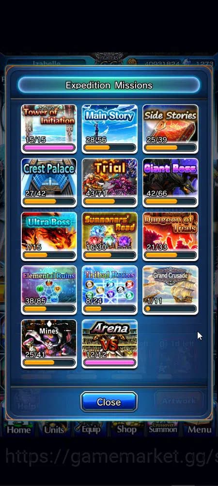 Grand Summoners Accounts Global|Rank 109|1,2k cc|17 Ascend+9 TW|[Inumuta,Fe image 14