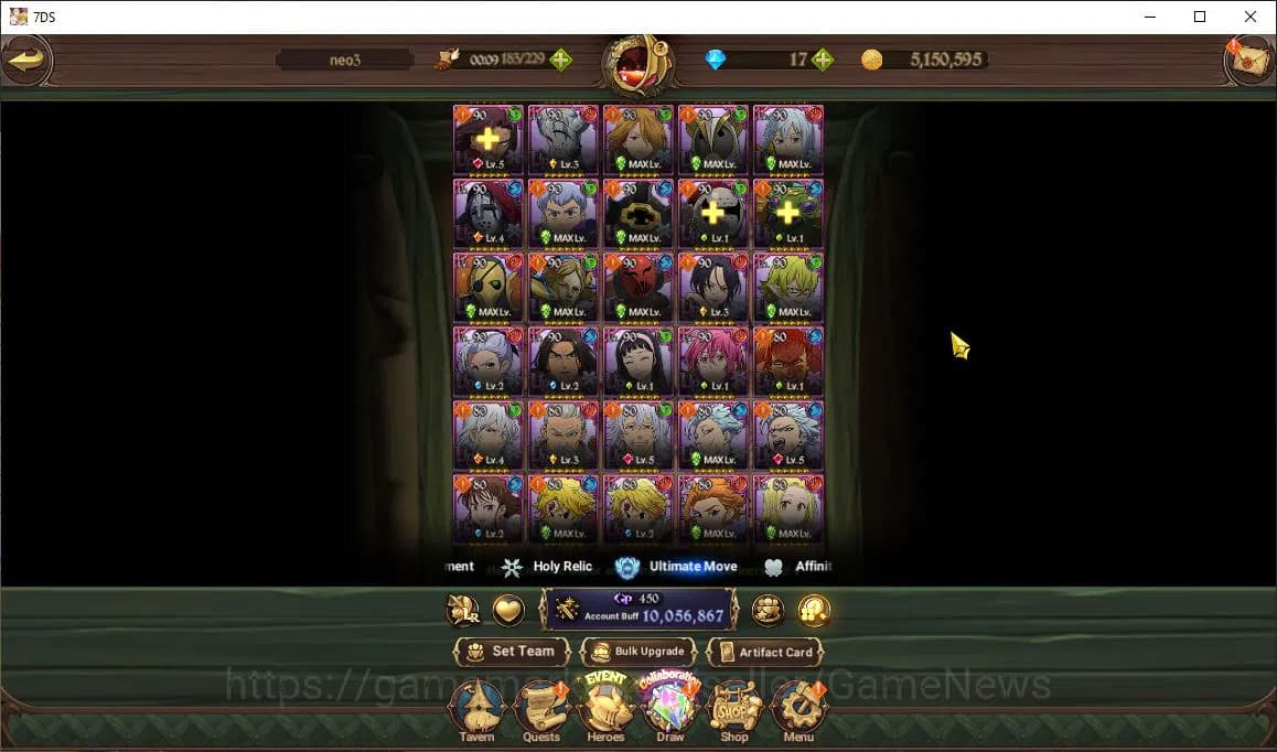 The Seven Deadly Sins: Grand Cross Accounts Asia|10 M CC|111 Ls|10 LR+8 UR+Many Collab|Roxy,Go image 17