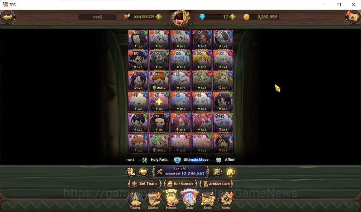 The Seven Deadly Sins: Grand Cross Accounts Asia|10 M CC|111 Ls|10 LR+8 UR+Many Collab|Roxy,Go image 19