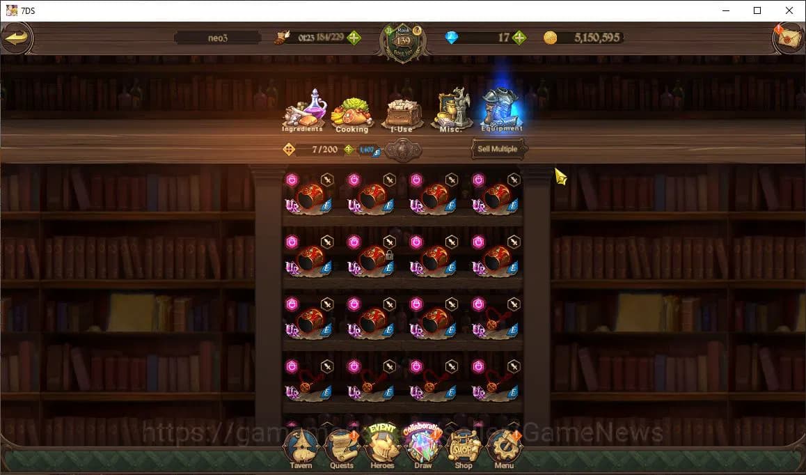 The Seven Deadly Sins: Grand Cross Accounts Asia|10 M CC|111 Ls|10 LR+8 UR+Many Collab|Roxy,Go image 2