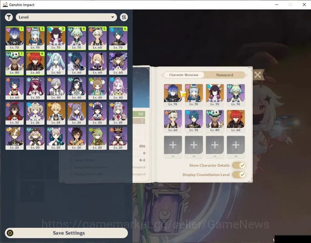 Genshin Impact Accounts ASIA|AR 50|Prime Team Flins|3 Limited+25(*4Charact image 1