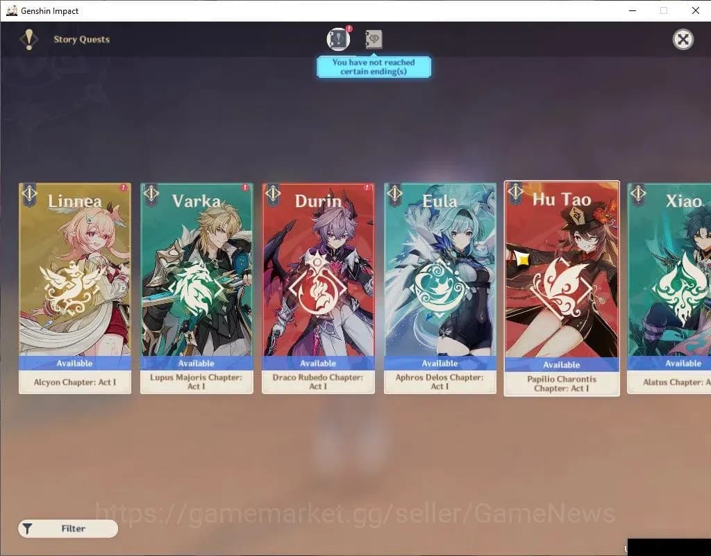 Genshin Impact Accounts ASIA|AR 50|Prime Team Flins|3 Limited+25(*4Charact image 12