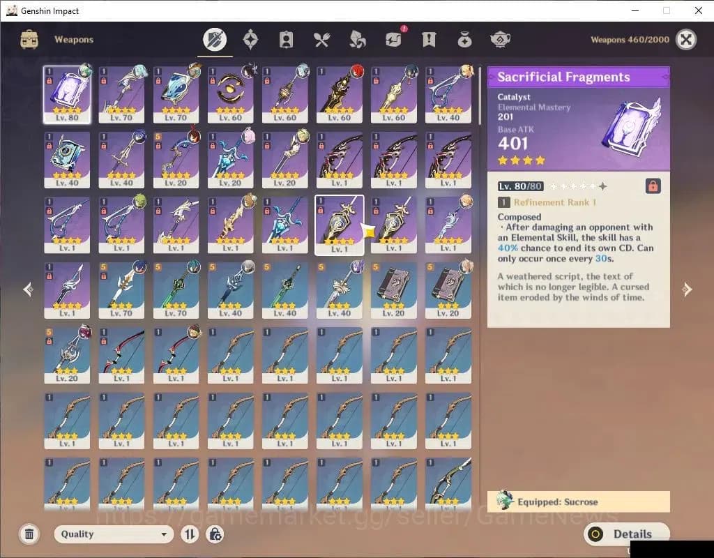 Genshin Impact Accounts ASIA|AR 50|Prime Team Flins|3 Limited+25(*4Charact image 5