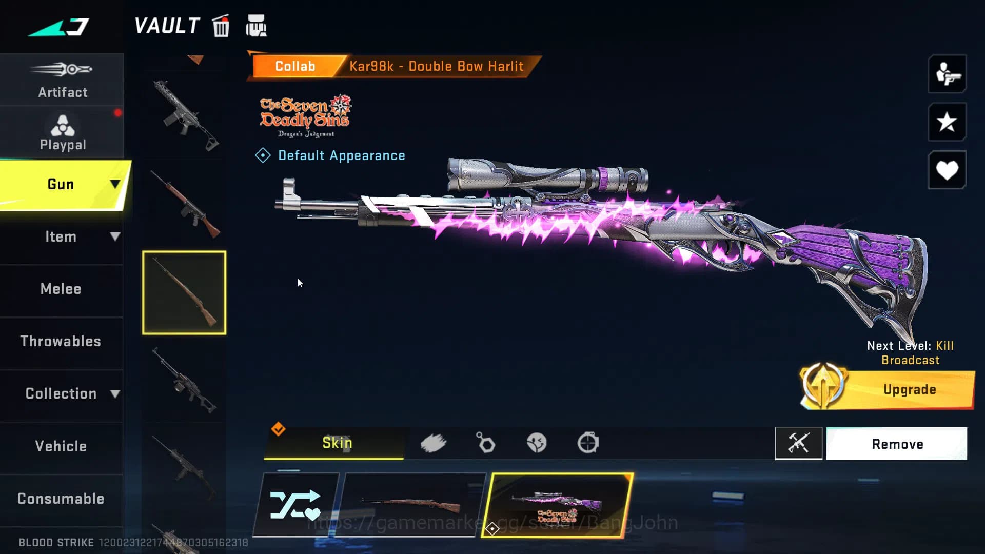 Blood Strike Accounts ASIA| ETERNAL Scorpious Voucher|7DS AK47,Kar98k,QB image 13