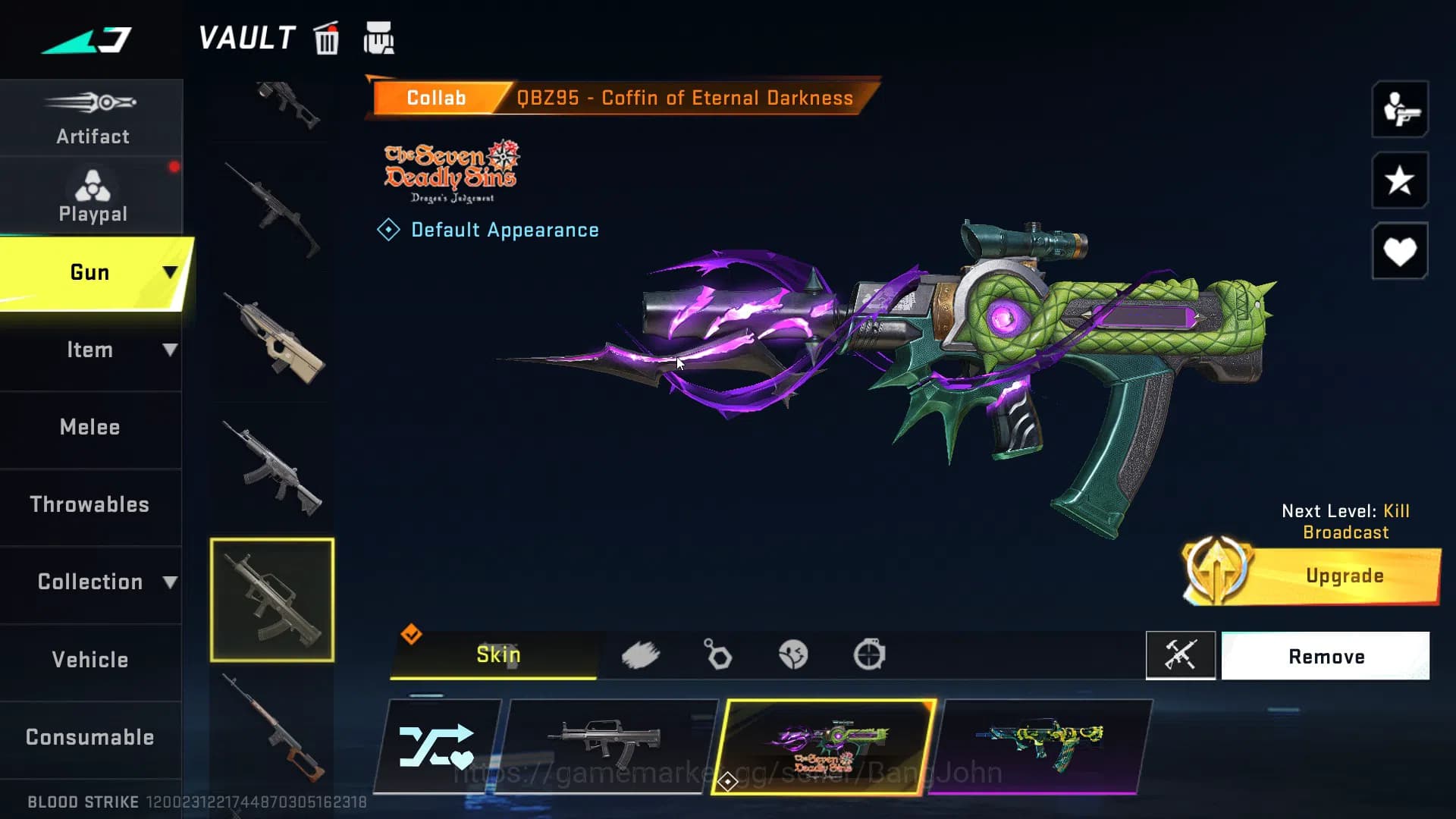 Blood Strike Accounts ASIA| ETERNAL Scorpious Voucher|7DS AK47,Kar98k,QB image 16