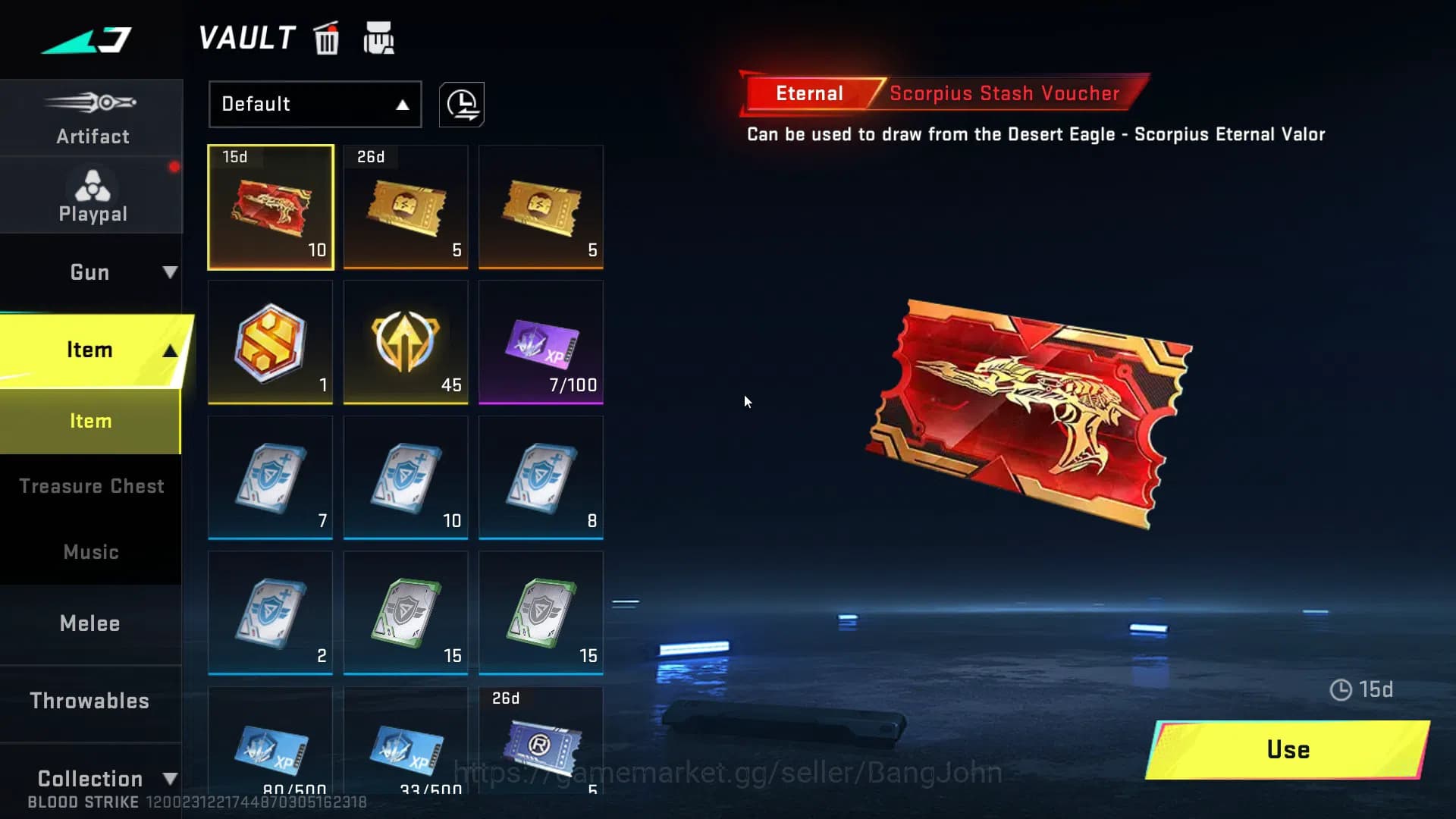 Blood Strike Accounts ASIA| ETERNAL Scorpious Voucher|7DS AK47,Kar98k,QB image 20
