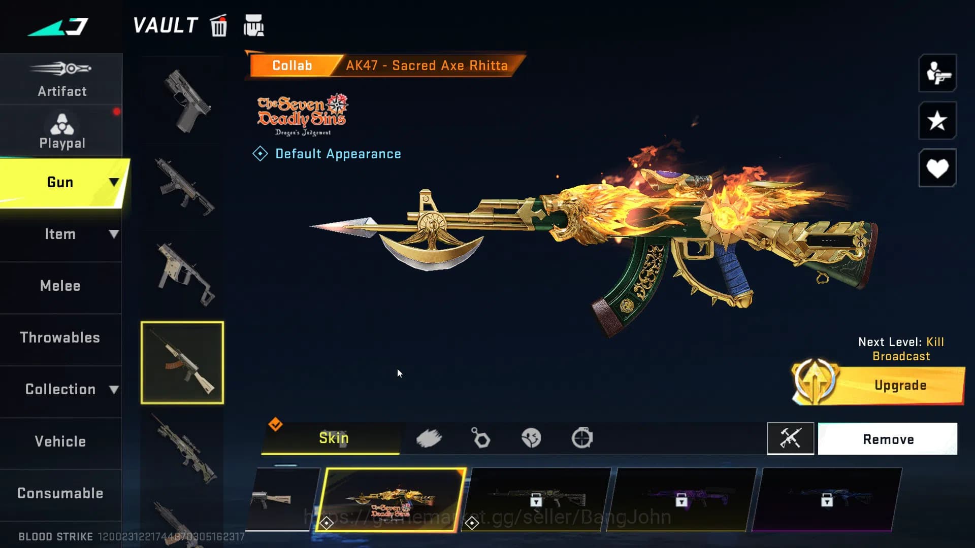 Blood Strike Accounts ASIA| ETERNAL Scorpious Voucher|7DS AK47,Kar98k,QB image 5