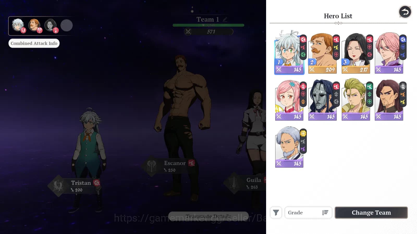 The Seven Deadly Sins: Origin Accounts EUROPE | Fresh Starter Lvl 2 |2 SSR| Escanor, Guil image 4