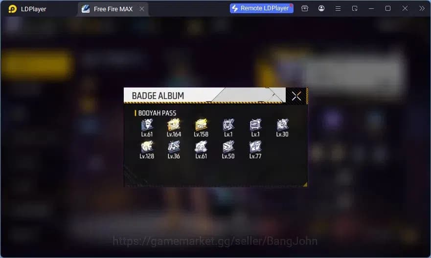 Free Fire Accounts Indonesia | Vault 72 | SG Lumut | Bundle Emoji | K image 18